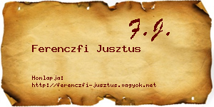 Ferenczfi Jusztus névjegykártya